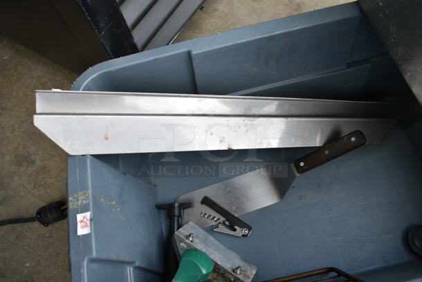 ALL ONE MONEY! Lot of Various Items Including Stainless Steel Drop In Bins, Gaskets and Silverware Cups in Blue Poly Bin - Image 6 of 10