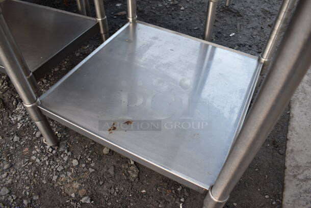 Stainless Steel Commercial Table w/ Back Splash and Metal Under Shelf. 30x30x40 - Image 4 of 4