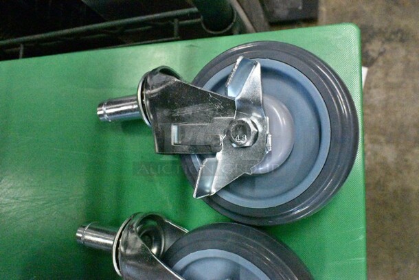 ALL ONE MONEY! Lot of 4 Commercial Casters and 1 Green Cutting Board.  - Image 3 of 4