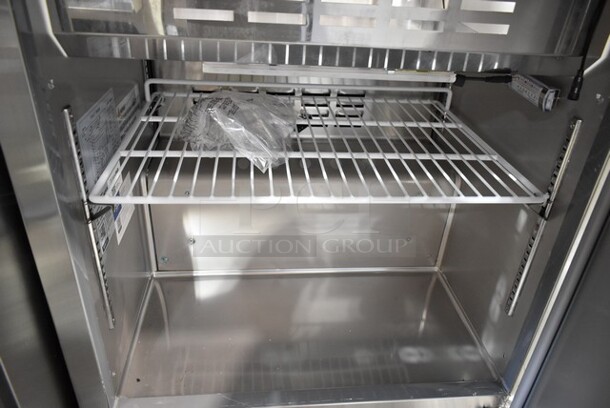 BRAND NEW SCRATCH AND DENT! 2023 Avantco 178ZPT36HC Stainless Steel Commercial Sandwich Salad Prep Table Bain Marie Mega Top. 115 Volts, 1 Phase. Tested and Working! - Image 4 of 5