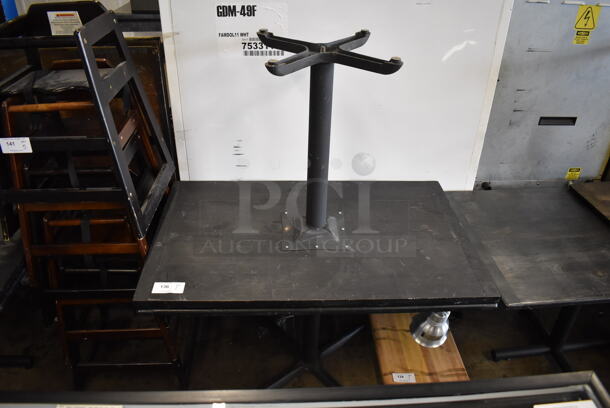 2 Black Wooden Dining Tables. 48x30x30. 2 Times Your Bid!