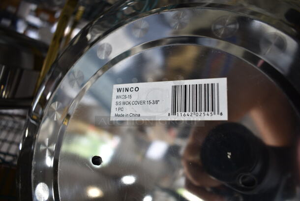9 BRAND NEW! Winco Stainless Steel Dome Wok Lids Including WKCS-14, WKCS-15, WKCS-18. 14.5x14.5x12, 17.5x17.5x4. 9 Times Your Bid!  - Image 6 of 8