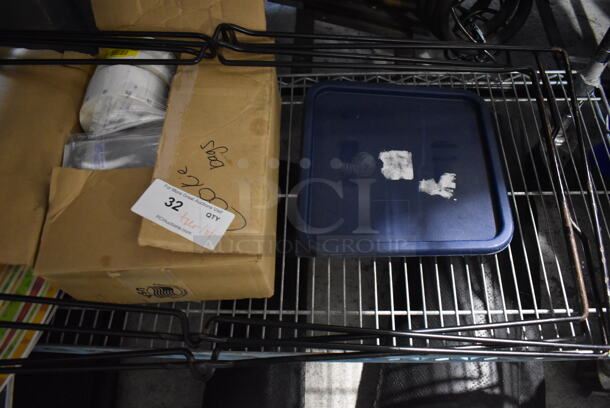 ALL ONE MONEY! Tier Lot of Various Items Including Poly Lids, 2 Laundry Bag Racks - Image 2 of 5