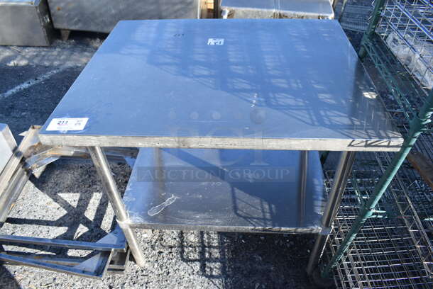 Stainless Steel Commercial Table w/ Under Shelf. 36x30x34