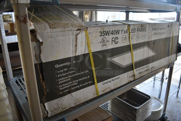 BRAND NEW IN BOX! 4 35W Premium 1'x4' LED Panels. 12x48 - Image 3 of 3
