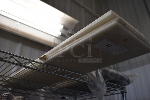 3 White Cutting Boards. 32x8x0.5. 3 Times Your Bid! - Image 2 of 3
