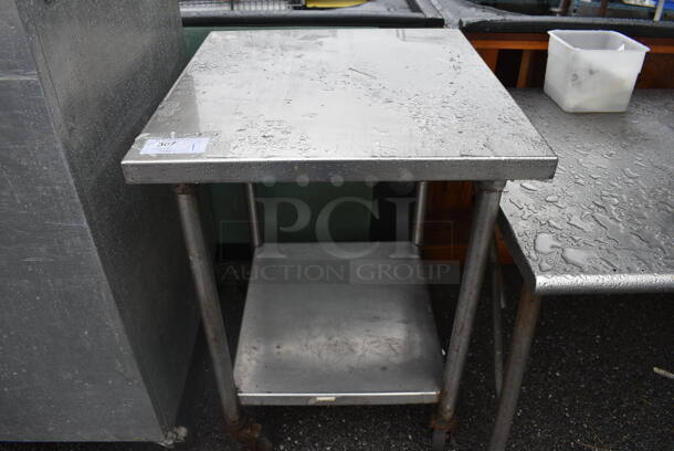 Stainless Steel Commercial Table w/ Stainless Steel Under Shelf. 27x29x36.5