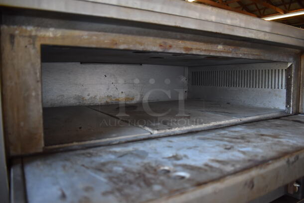 2 2013 Marsal & Sons SD236 Stainless Steel Commercial Natural Gas Powered Single Deck Pizza Oven w/ Cooking Stones on Metal Legs. 95,000 BTU. 52x35x67. 2 Times Your Bid! - Image 4 of 8