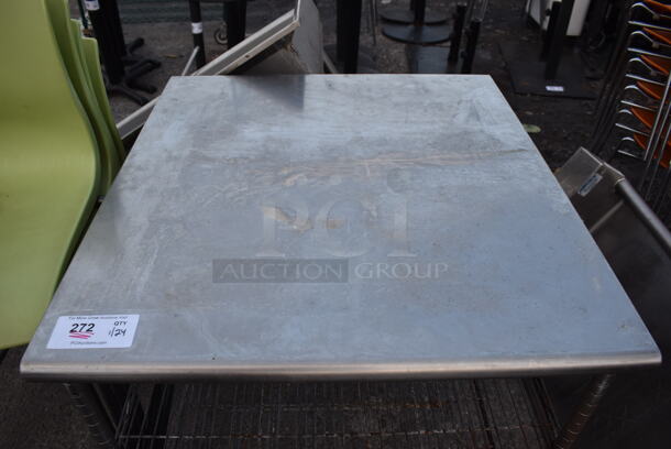 Stainless Steel Table w/ 2 Wire Under Shelves. 30x32x34 - Image 2 of 4