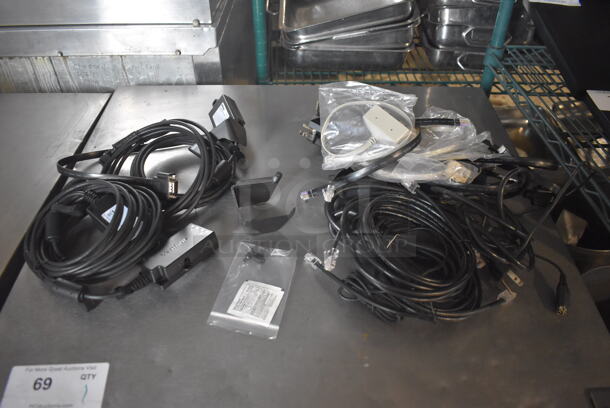 5 Various Electrical Cords Including Verifone VX820 Ethernet Hub Dongle. 5 Times Your Bid! 