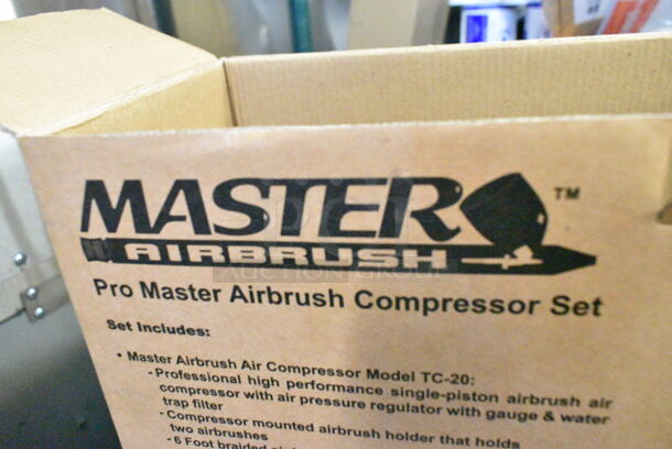IN ORIGINAL BOX! Master ABD TC-20-HB Pro Master Airbrush Compressor Set.   - Image 4 of 5