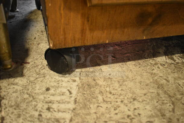 Wooden Display Stand on Casters. 18x19x62 - Image 4 of 4
