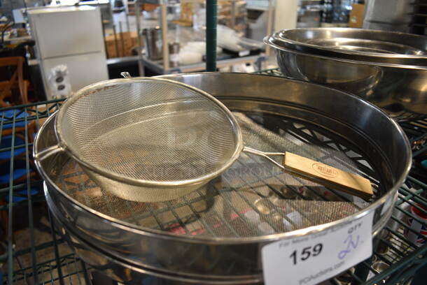 2 Various Metal Items; Strainer and Sifter. includes 16x16x3. 2 Times Your Bid! - Image 2 of 2
