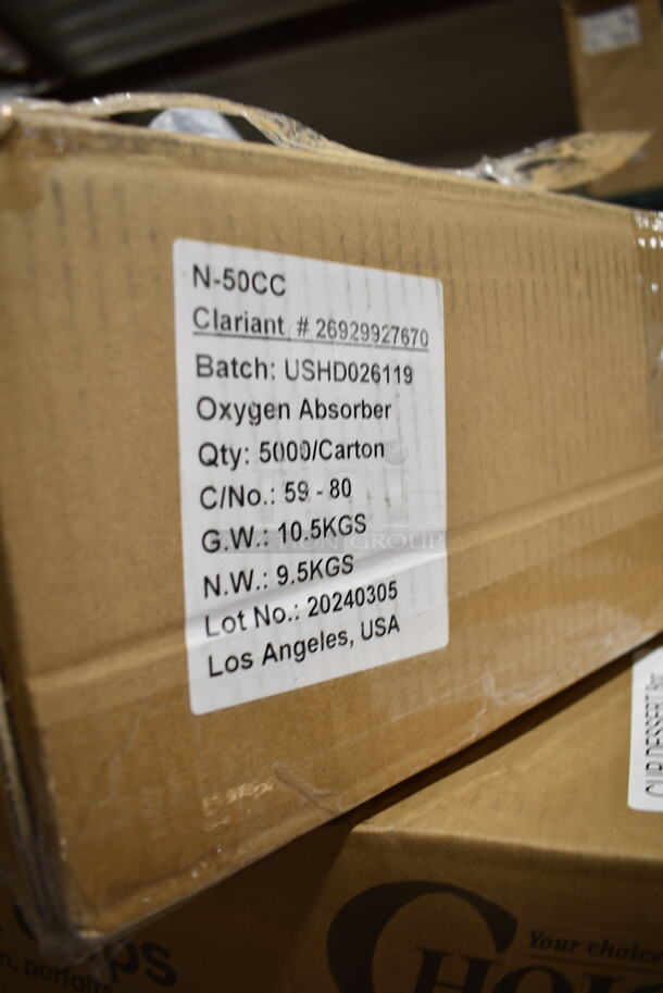PALLET LOT of 22 BRAND NEW Boxes Including 2 Box 612LOB225LBC Choice 2.25 lb. Oblong Foil Take-Out Container with Board Lid - 250/Case, 128HD64LBULK ChoiceHD 64 oz. Microwavable Translucent Heavy Plastic Deli Lid - 100/Case, 119060 Resin Can Liners, 127RD16COMBO Choice 16 oz. Customizable Microwavable Clear Round Deli Container and Lid Combo Pack - 250/Case, 760PIC08 Choice 8 oz. Clear Plastic Dessert Cup - 1000/Case, 3 Box Choice Plastic T Shirt Bags. 22 Times Your Bid! - Image 11 of 12