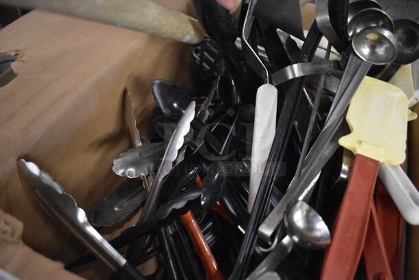 ALL ONE MONEY! Lot of Various Metal Utensils Including Ladles, Poly Spatulas and Tongs - Image 4 of 5
