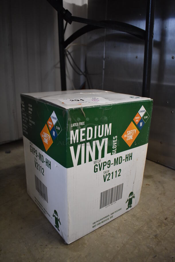 Box of 10 BRAND NEW Medium Vinyl Gloves. - Image 2 of 3