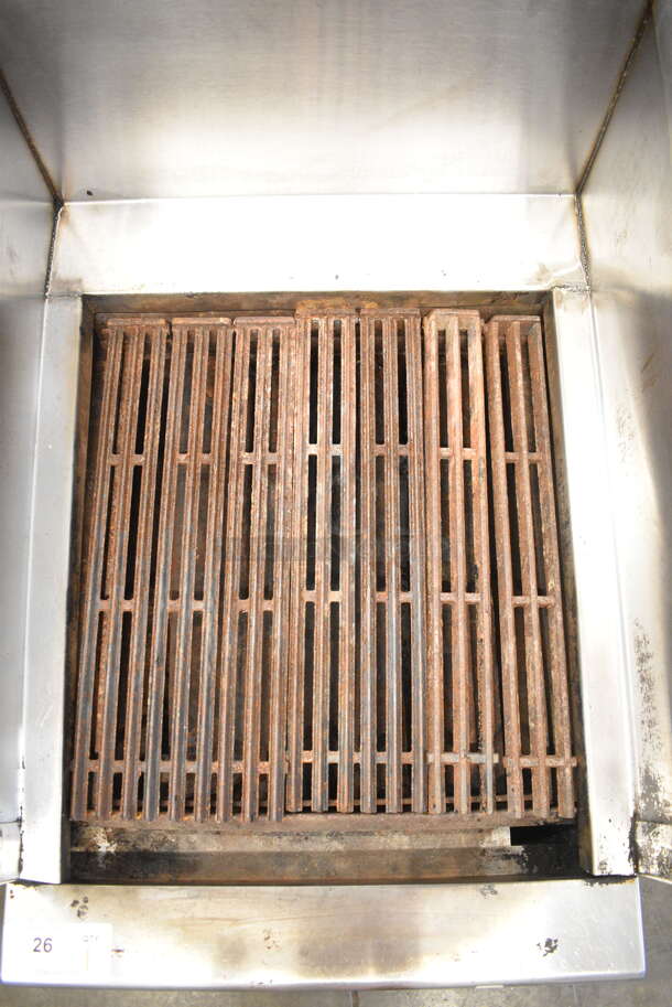 LATE MODEL! Garland GTBC24-A Stainless Steel Commercial Countertop Natural Gas Powered Charbroiler Grill.  - Image 3 of 5
