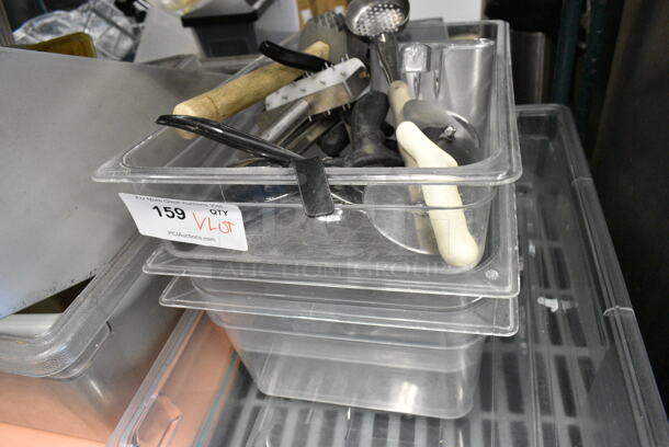 ALL ONE MONEY! Lot of Poly Bins and Utensils.  - Image 5 of 6
