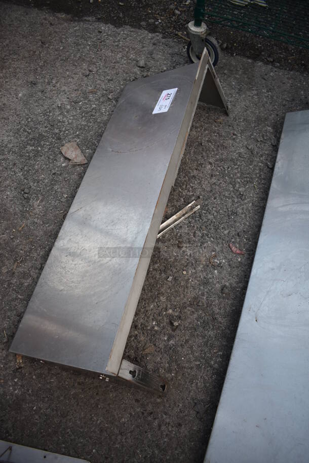 Stainless Steel Shelf w/ Wall Mount Brackets. 36x12x10 - Image 3 of 3