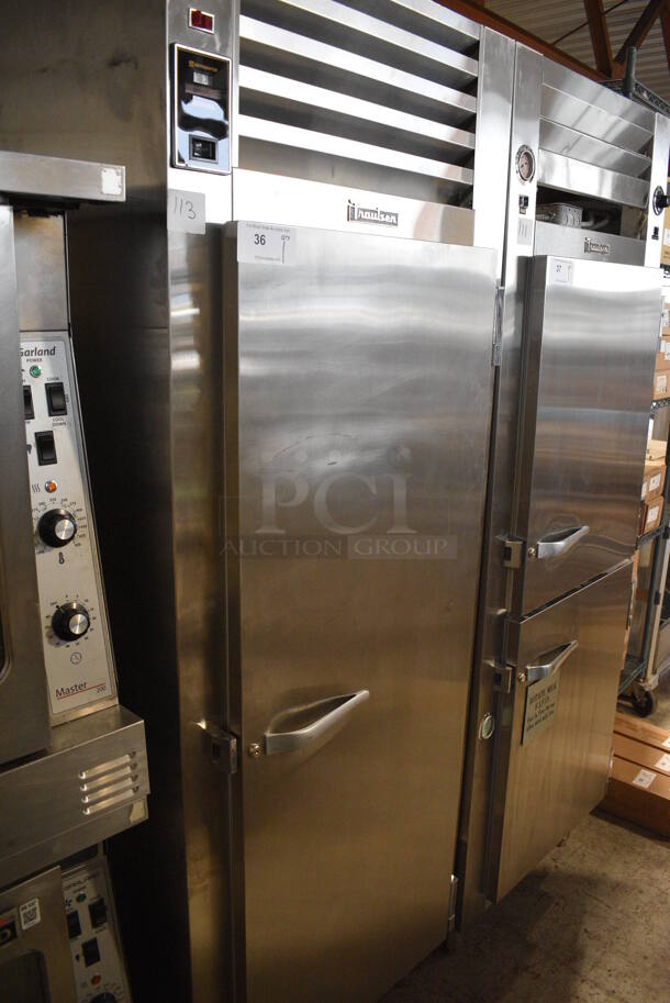 Traulsen Model UR30WT-A Stainless Steel Commercial Single Door Reach In Cooler w/ Metal Racks. 115 Volts, 1 Phase. 30x30x83. Tested and Powers On But Temps at 52 Degrees
