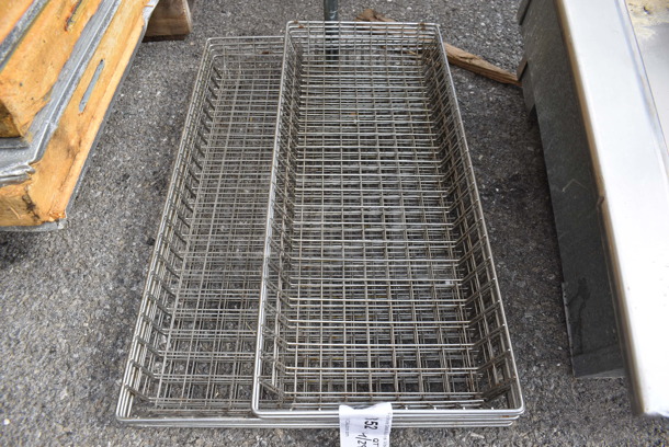 ALL ONE MONEY! Lot of 7 Metal Wire Baskets. 10.5x26.5x2, 16.5x26.5x2 - Image 2 of 3