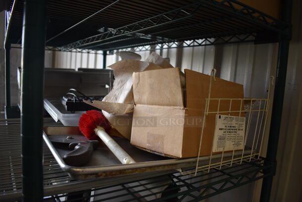 ALL ONE MONEY! Lot of Various Items Including Metal Pieces, Poly Rack and Paper Towels! - Image 5 of 5