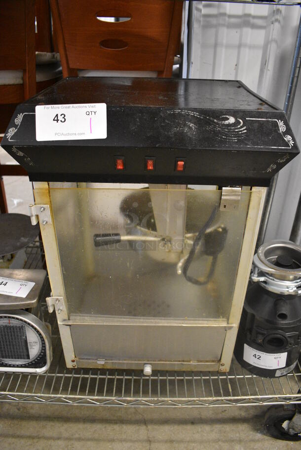 Metal Commercial Countertop Popcorn Machine and Merchandiser. 17x14x24.5. Tested and Working!