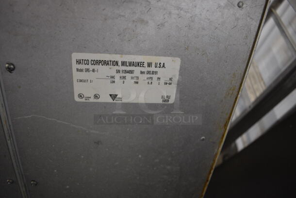 Hatco Model GRS-48-I Metal Commercial Warming Plate. 120 Volts, 1 Phase. 48x20x1.5. Tested and Working! - Image 3 of 3