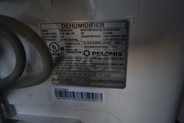 Pelonis PAD40C1AWT 40 Pint Dehumidifier. 115 Volts, 1 Phase. - Image 5 of 5
