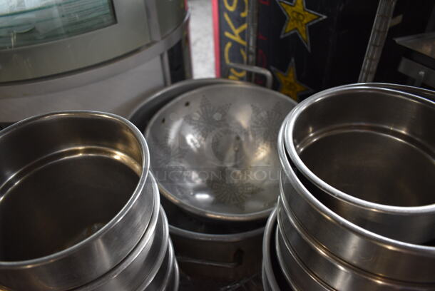 ALL ONE MONEY! Tier Lot of Various Metal Items; Cylindrical Bins, Sauce Pans and Colander - Image 7 of 8