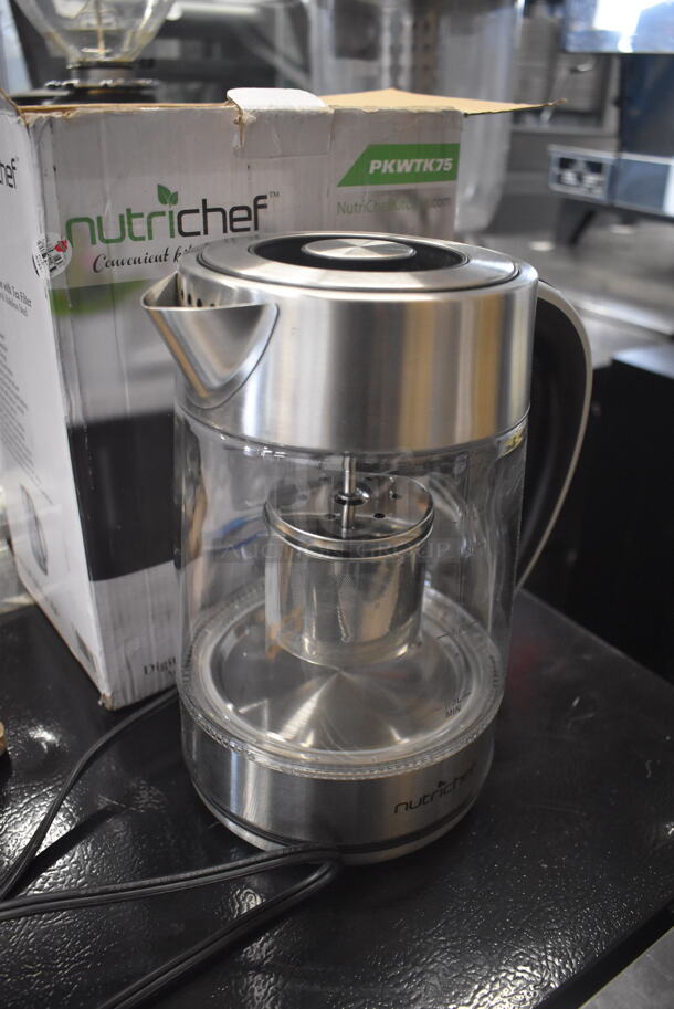 IN ORIGINAL BOX! Nutrichef PKWTK75 Metal Countertop Water Heater. 8x6x10 - Image 2 of 5