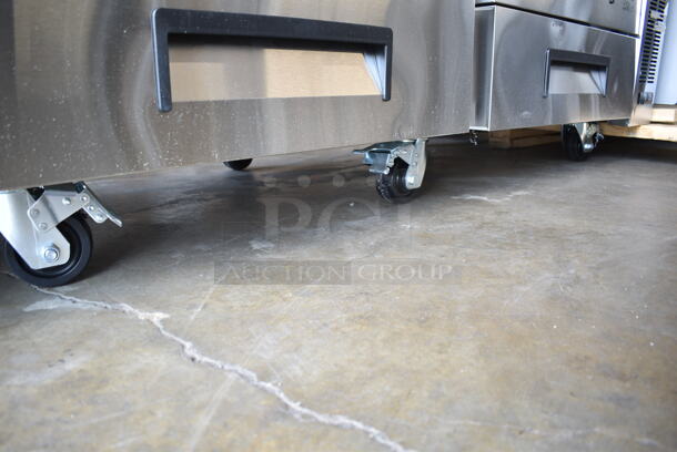 BRAND NEW SCRATCH AND DENT! 2022 Avantco 178CBE72HC Stainless Steel Commercial 4 Drawer Chef Base on Commercial Casters. 115 Volts, 1 Phase. Cannot Test - Needs New Power Switch - Image 3 of 10