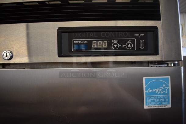 Kool-It Model KTSF-2 Stainless Steel Commercial 2 Door Reach In Freezer w/ Poly Coated Racks on Commercial Casters. 115 Volts, 1 Phase. 54x32.5x81.5. Tested and Working! - Image 3 of 7