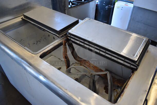 Beverage Air Metal Commercial Chest Freezer w/ 2 Center Hinge Lids. 54.5x30.5x38. Tested and Working! - Image 6 of 9