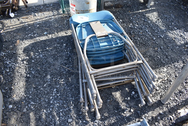 6 Blue Folding Chairs. 17x2x37. 6 Times Your Bid! - Image 3 of 6