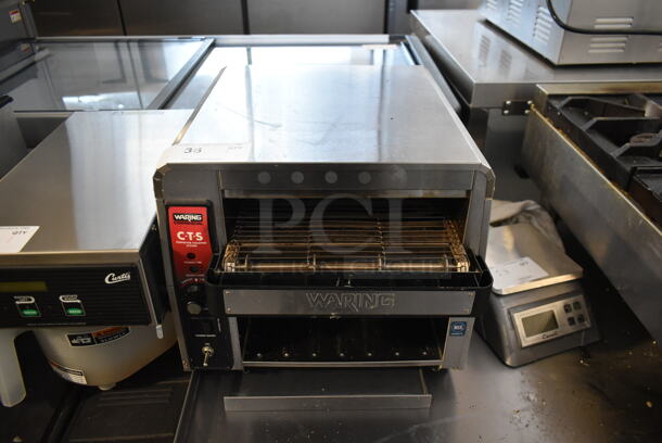 Waring CTS1000 Stainless Steel Commercial Countertop Electric Powered Conveyor Toaster Oven. 120 Volts, 1 Phase. Tested and Working!