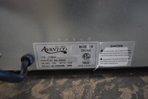 BRAND NEW SCRATCH AND DENT! Avantco 177BW32 Stainless Steel Commercial Countertop Single Drawer Bun Warmer. 120 Volts, 1 Phase. Tested and Working! - Image 4 of 4