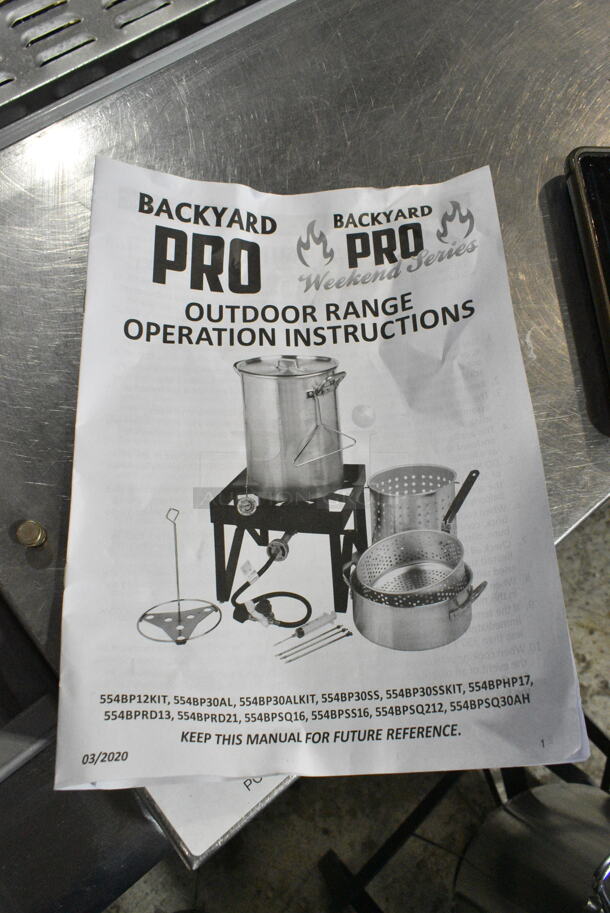 BRAND NEW SCRATCH AND DENT! Backyard Pro BP30-ALKIT 30 Qt. Deluxe Aluminum Turkey Fryer / Seafood Boiler Kit - 55,000 BTU - Image 9 of 9