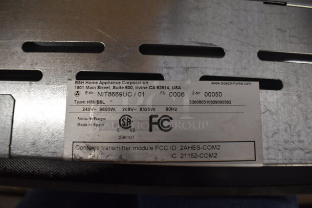 BRAND NEW SCRATCH AND DENT! Bosch HMIIB5L Metal Drop In Electric 4 Burner Induction Range. 240 Volts. 37x21x4 - Image 4 of 5