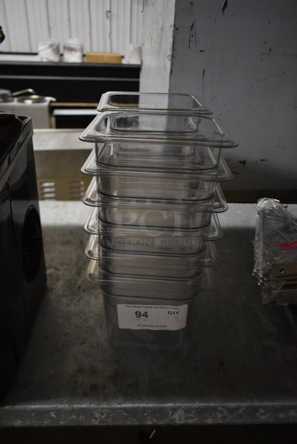 ALL ONE MONEY! Lot of 12 Clear Poly 1/6 Size Drop In Bins. - Image 1 of 2