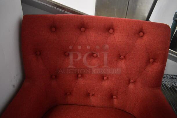 Red Chair w/ Arm Rests. 30x28x32 - Image 3 of 5