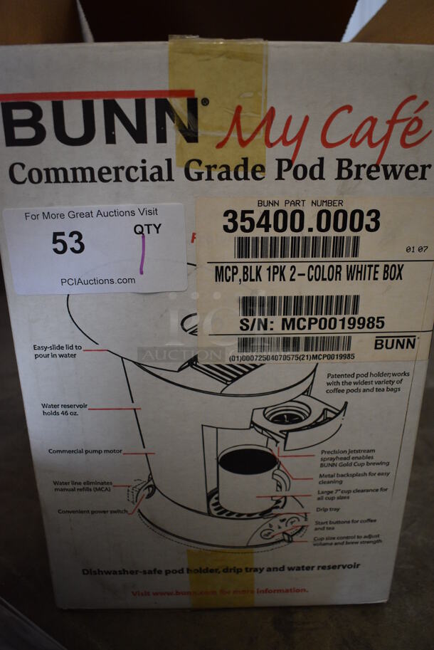 BRAND NEW IN BOX! Bunn Model MCP Metal Commercial Countertop Single Cop Pod Brewer. 120 Volts, 1 Phase. 8x11x12 - Image 8 of 8