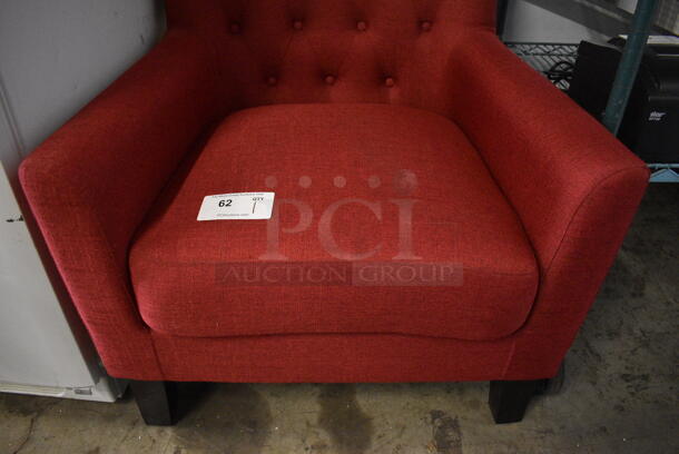 Red Chair w/ Arm Rests. 30x28x32 - Image 5 of 5