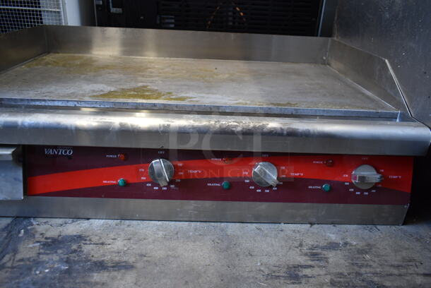 Avantco Stainless Steel Commercial Countertop Electric Powered Flat Top Griddle w/ Thermostatic Controls. 240 Volts. - Image 3 of 7