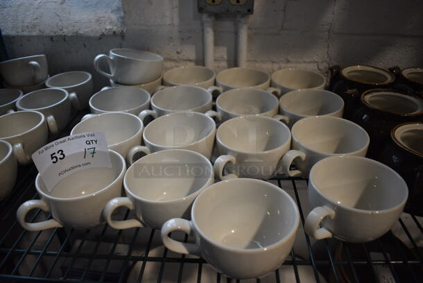 17 White Ceramic Mugs. 5.5x4x3. 17 Times Your Bid! - Image 2 of 3