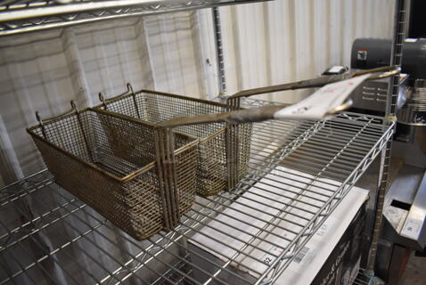 2 Metal Fry Baskets. 6x26x10. 2 Times Your Bid!