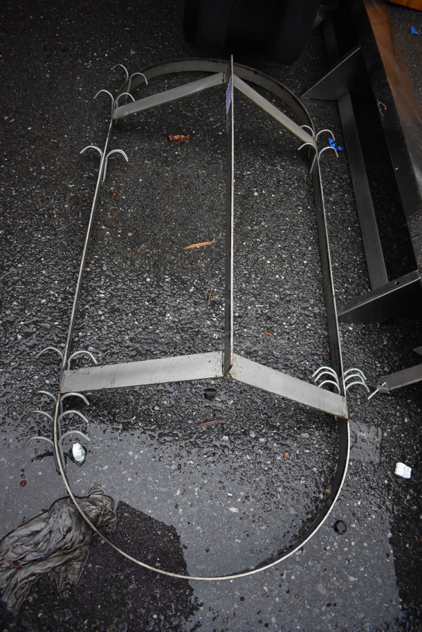Metal Commercial Pot Rack w/ 12 Pot Rack Hooks. 60x25x12 - Image 2 of 3