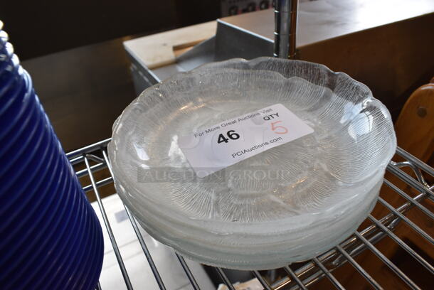 5 Glass Salad Plates. 8.25x8.25x1. 5 Times Your Bid! - Image 2 of 3