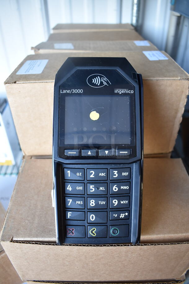 20 BRAND NEW IN BOX! Ingencio Lane 3000 Credit Card Readers. 3x7x2. 20 Times Your Bid!