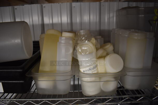 ALL ONE MONEY! Tier Lot of Various Items Including Metal Cutting Board Rack and Poly Condiment Bottles - Image 4 of 6